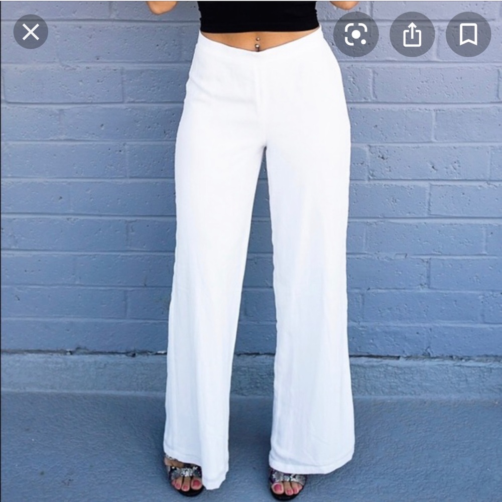 White Wide Leg Pants